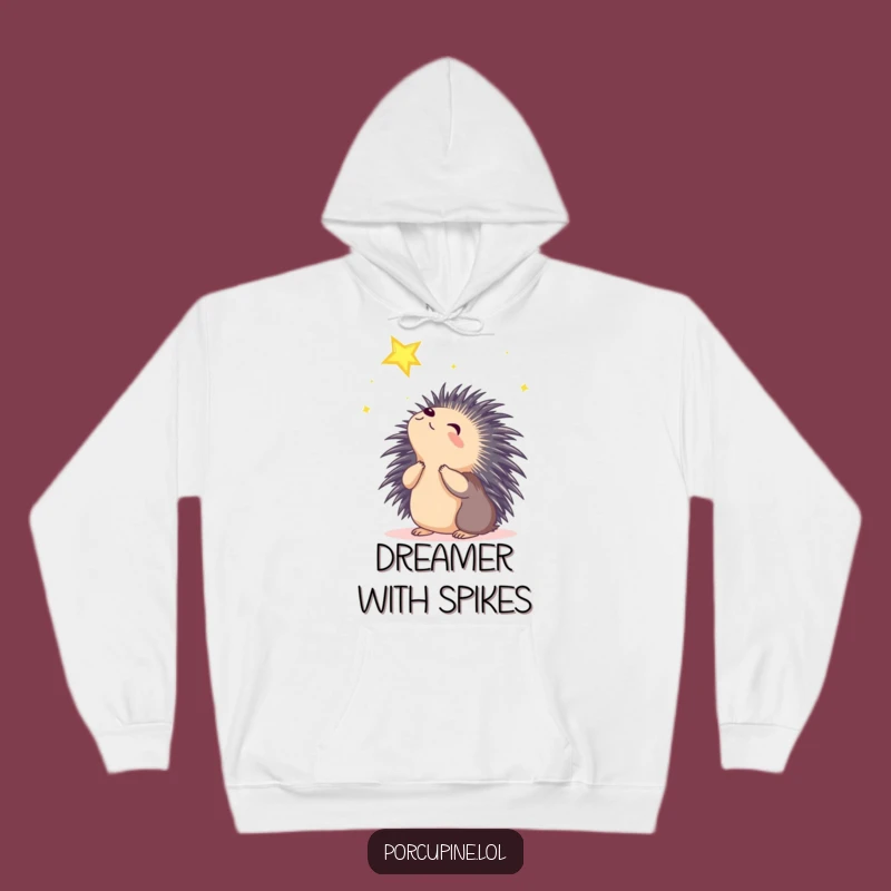 Cozy Funny Wondering Porcupine Hoodie: Warm Dreams Under the Stars Gift