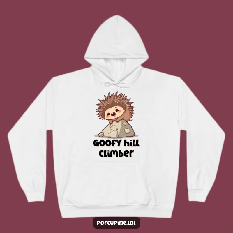 Funny Kawaii Porcupine Hoodie: Cozy Goofy Climb Prickles Gift
