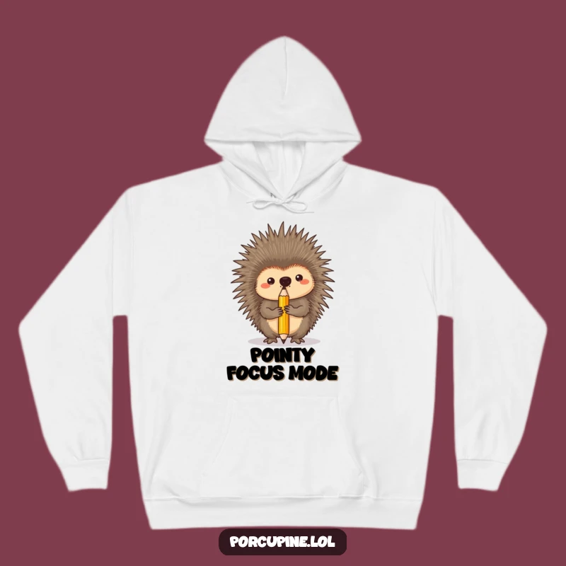 Funny Porcupine Hoodie - Focused Pencil Balancer, The Perfect Funny Gift