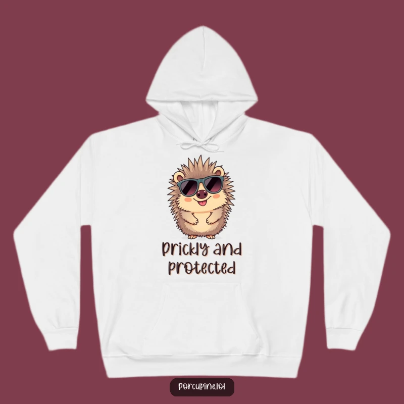 Funny Sunglasses Porcupine Hoodie: Cozy Up in Hilarious Coolness!