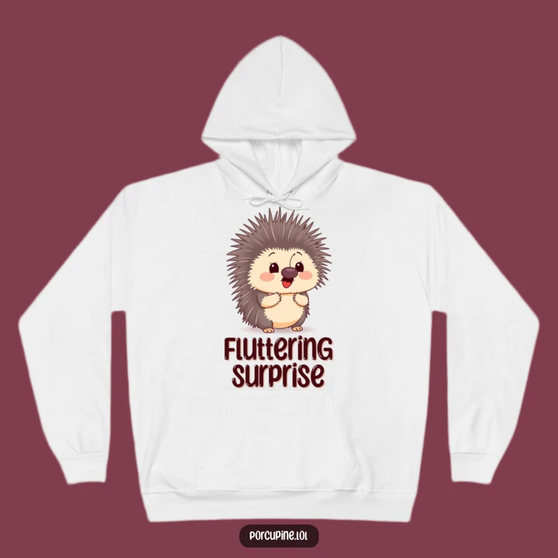 Funny Surprised Porcupine Hoodie - Cozy Comfort & Unexpected Humor Gift