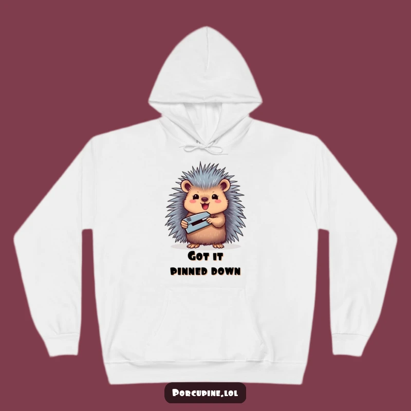 Funny Porcupine Hoodie - Stapler Champion, The Perfect Funny Gift