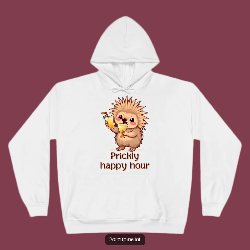Funny Cocktail Porcupine Hoodie: Stay Cozy and Hilarious!
