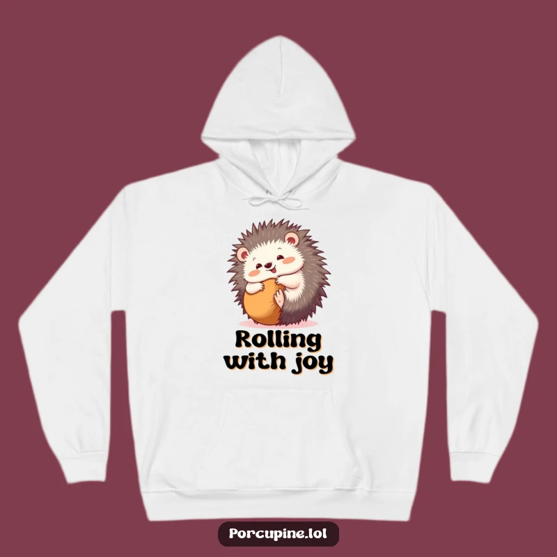Cozy Funny Rolling Porcupine Hoodie: Wrap Yourself in Hilarious Warmth