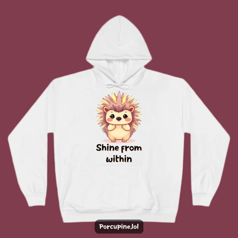 Funny Glowing Porcupine Hoodie - Cozy Warmth & Mystical Charm Gift