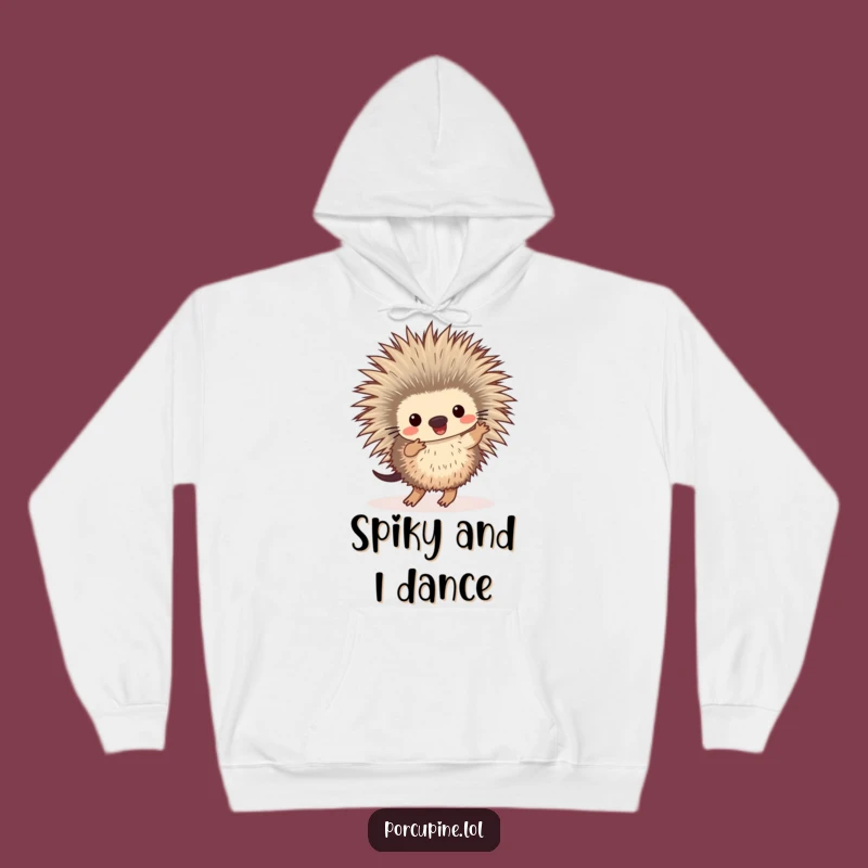 Funny Dancing Porcupine Hoodie: Cozy Up with this Comical Prickly Friend!
