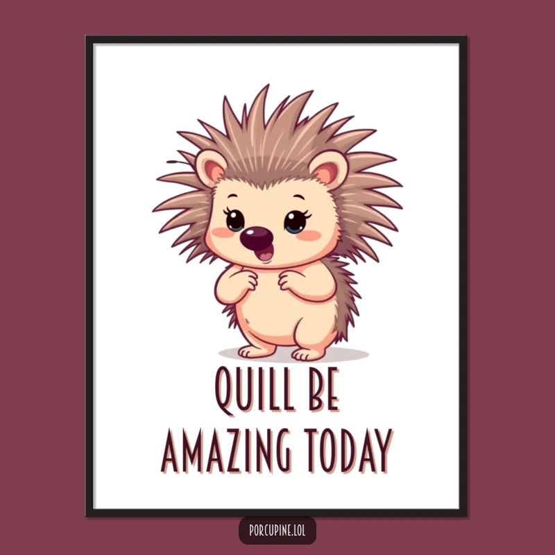 Free Printable Porcupine Wall Art - Bold Downloadable Decor for Confidence