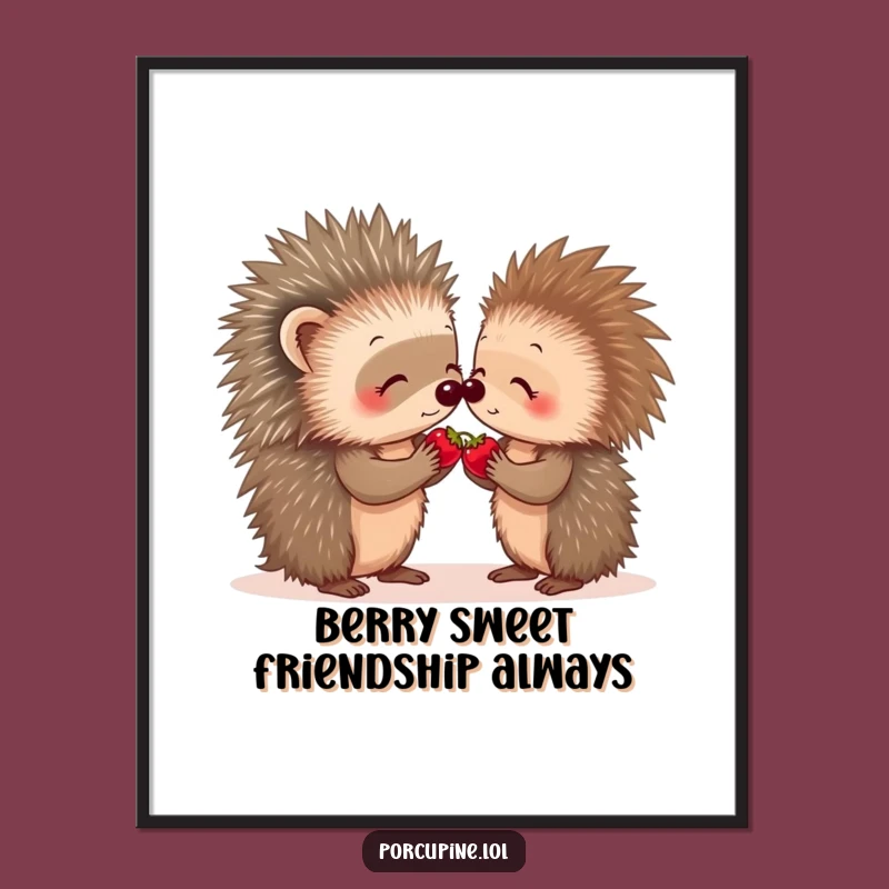 Free Printable Porcupine Wall Art - Charming Downloadable Decor for Friendship