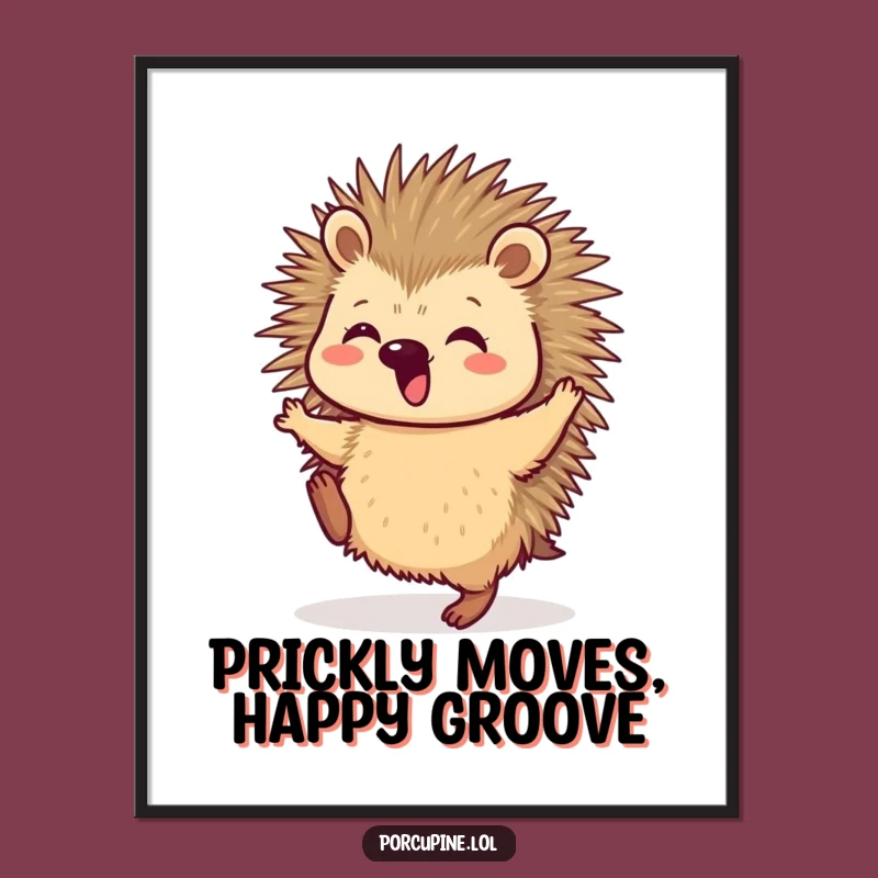 Free Printable Wall Art: Dancing Porcupine Vibes, Whimsical Downloadable Decor!