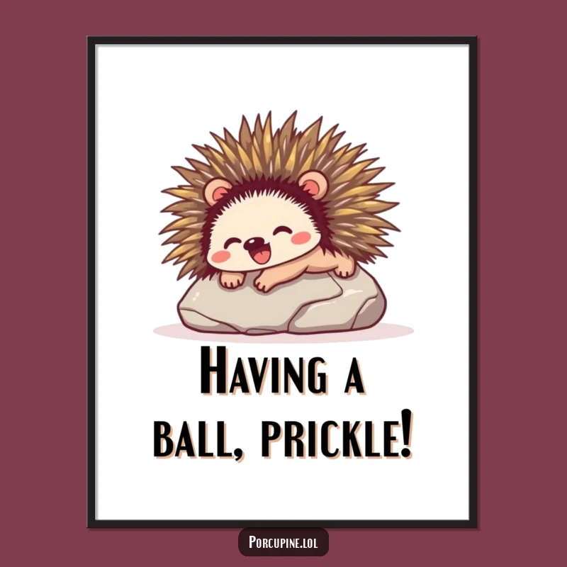 Free Printable Wall Art: Hilarious Porcupine's Glee Slide - Funny Downloadable Art