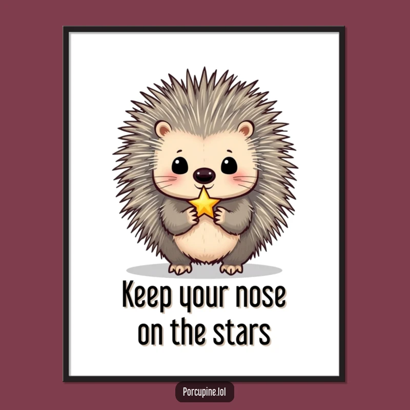Free Printable Starry Porcupine Wall Art - Magical Downloadable Decor