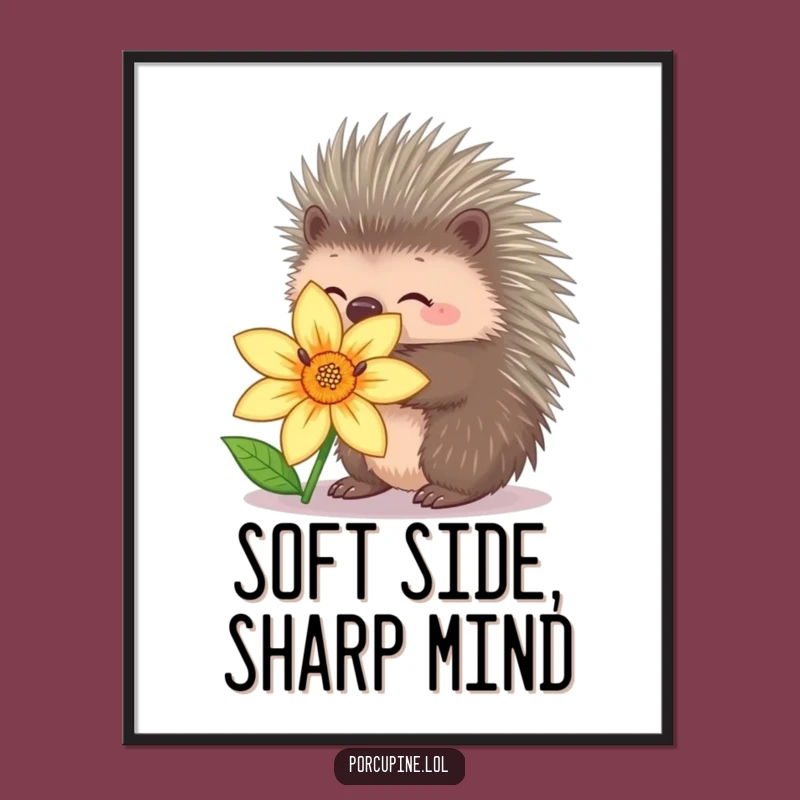Funny Free Printable Wall Art: Hugging Porcupine - Sweet DIY Decor Downloadable!