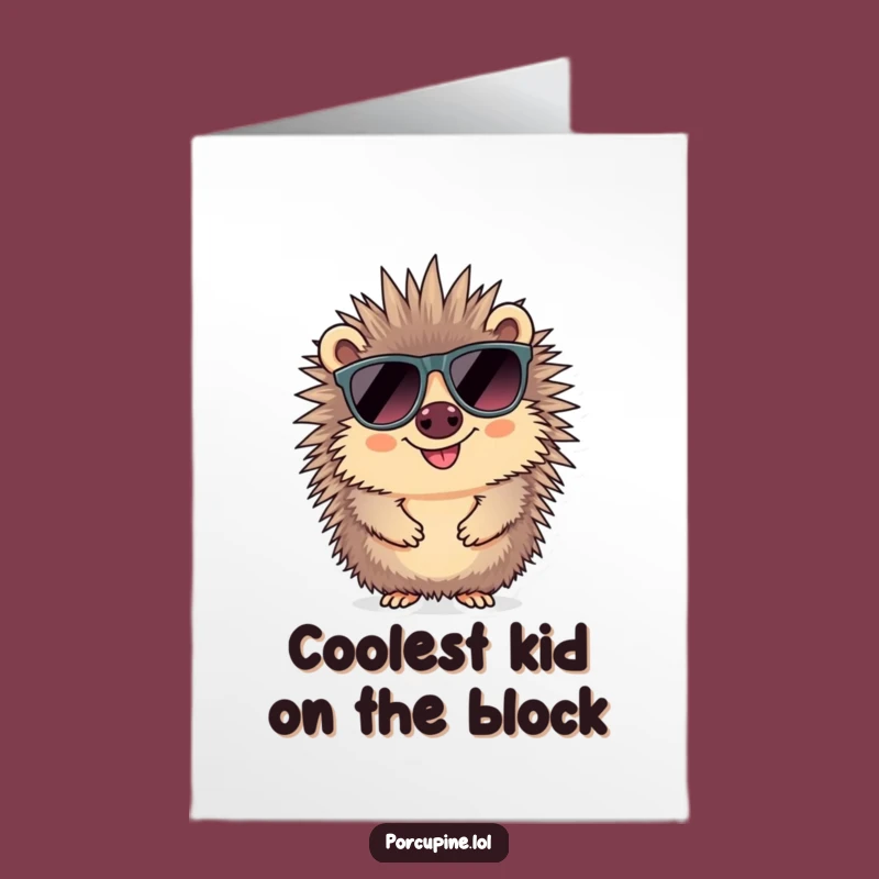 Free Printable Birthday Card: Cool Porcupine Sunglasses - Funny Downloadable Gift