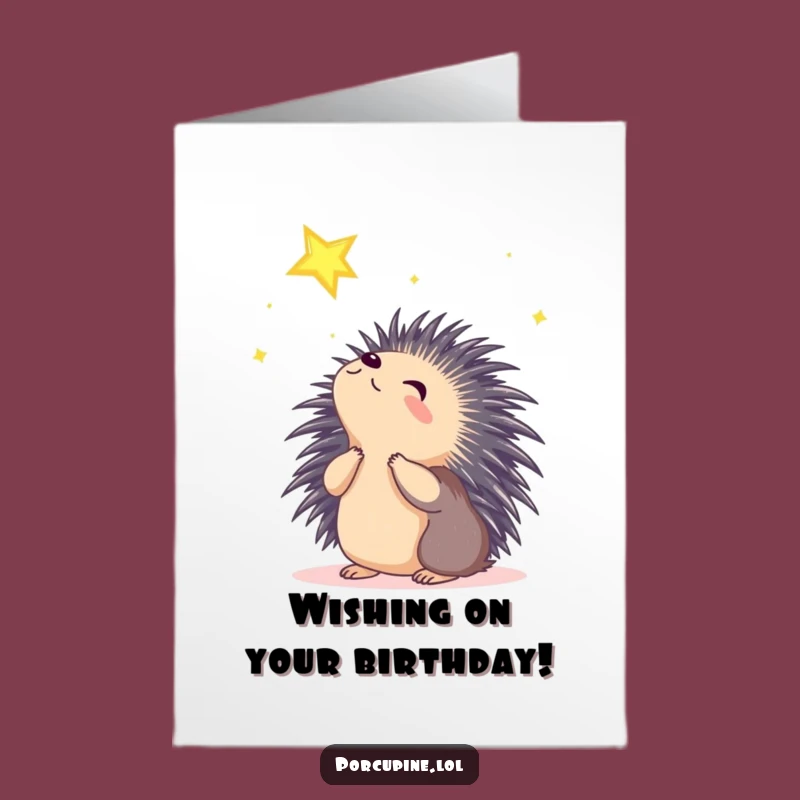 Free Printable Porcupine Birthday Card - Magical Downloadable Gift