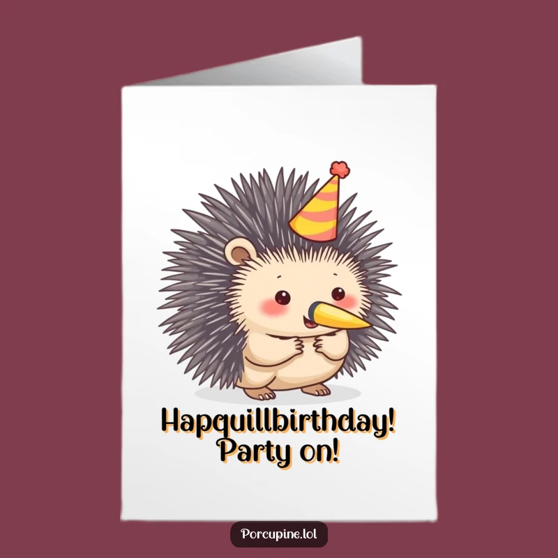 Free Printable Birthday Card: Party Porcupine - Hilarious DIY Downloadable Friend Gift!