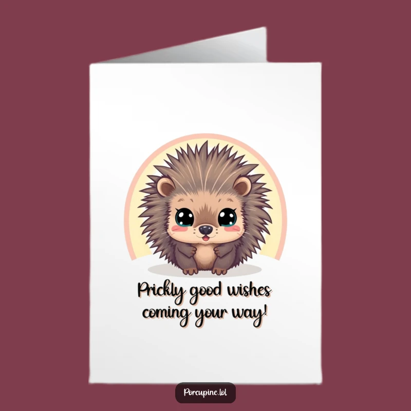 Free Printable Birthday Card: Funny Porcupine Rainbow - Hilarious Downloadable Gift!