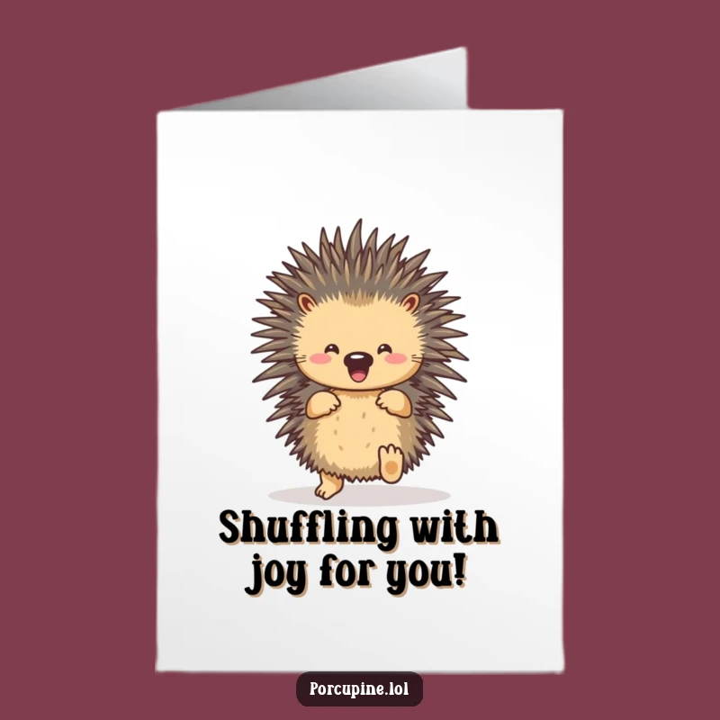 Free Printable Porcupine Congrats Card - Joyful Downloadable for Celebrations