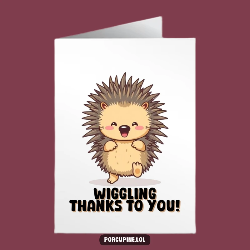 Free Printable Porcupine Thank You Card - Sweet Downloadable for Gratitude