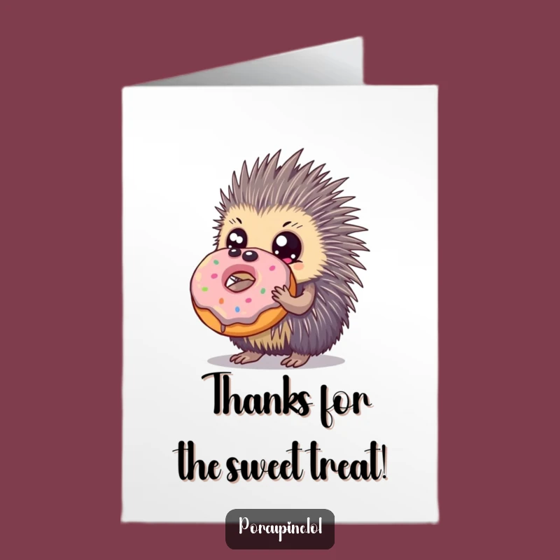 Free Printable Thank You Card: Donut Porcupine - A Sweet & Funny Way to Say Thanks!