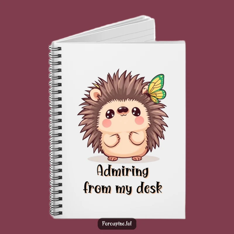 Funny Kawaii Porcupine Butterfly Notebook: Capture Your Thoughts with Enchanting Nature-Inspired Art