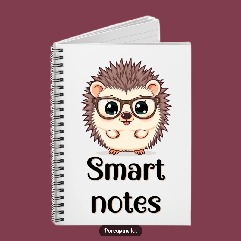 Funny Curious Porcupine Notebook: Jot Down Ideas with Intellectual Flair