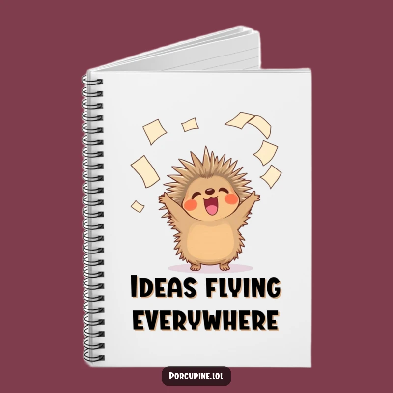 Inspiring Funny Porcupine Paper Toss Notebook: Jot Down Ideas with Joyful Abandon