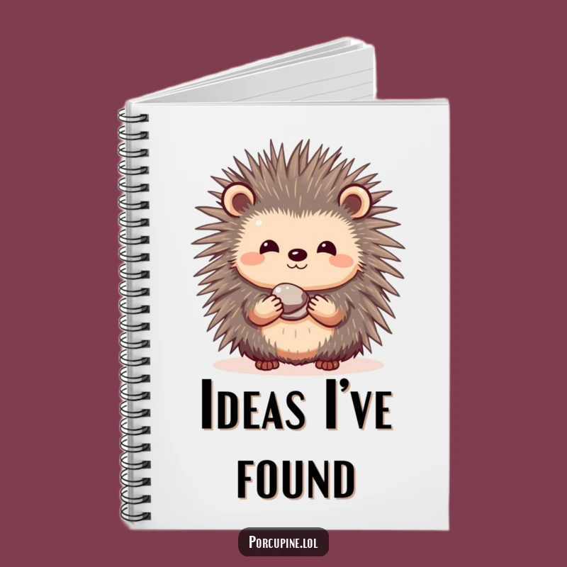 Funny Porcupine Shy Gift Notebook - Prickly Journal for Kind Thoughts Gift