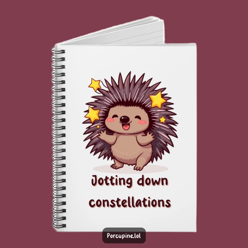 Funny Porcupine Juggling Stars Notebook: Whimsical journal for your starry ideas