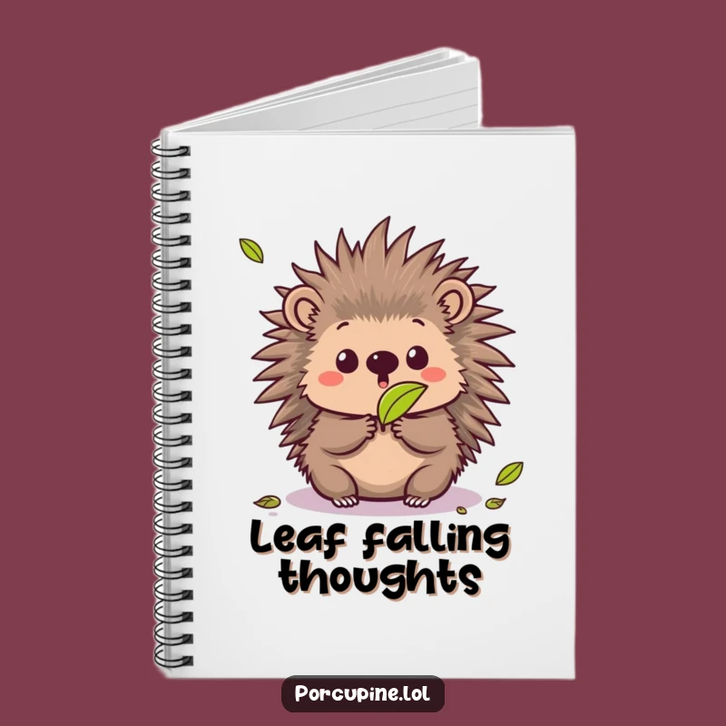 Funny Kawaii Porcupine Notebook: Surprised Prickles Journal