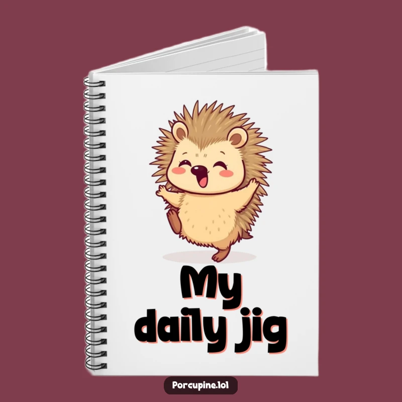 Funny Porcupine Dance Steps Notebook: Jot Down Moves with Humorous Flair