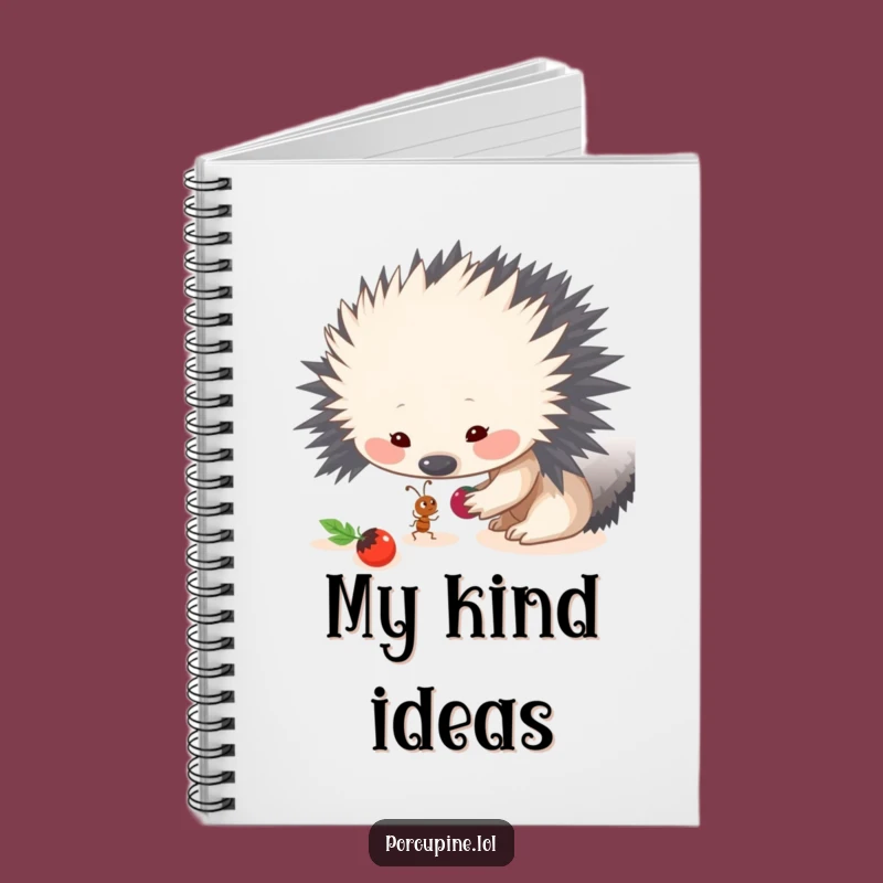 Funny Porcupine Sharing Notebook - Jot Down Kind Thoughts & Ideas