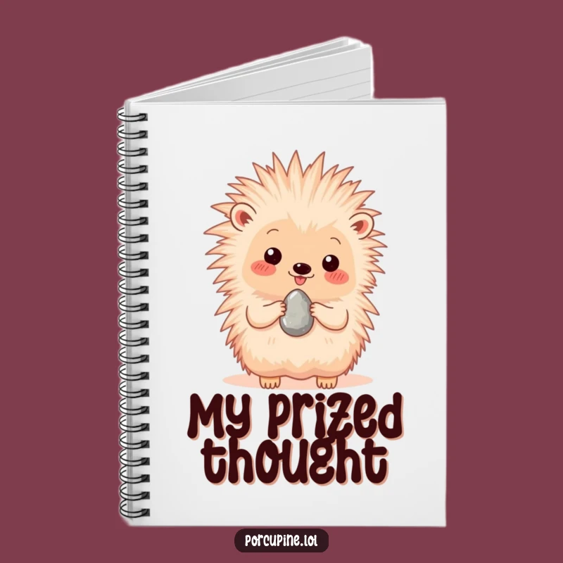 Funny Porcupine Pebble Presenting Notebook - Journal Your Thoughts with Sweetness