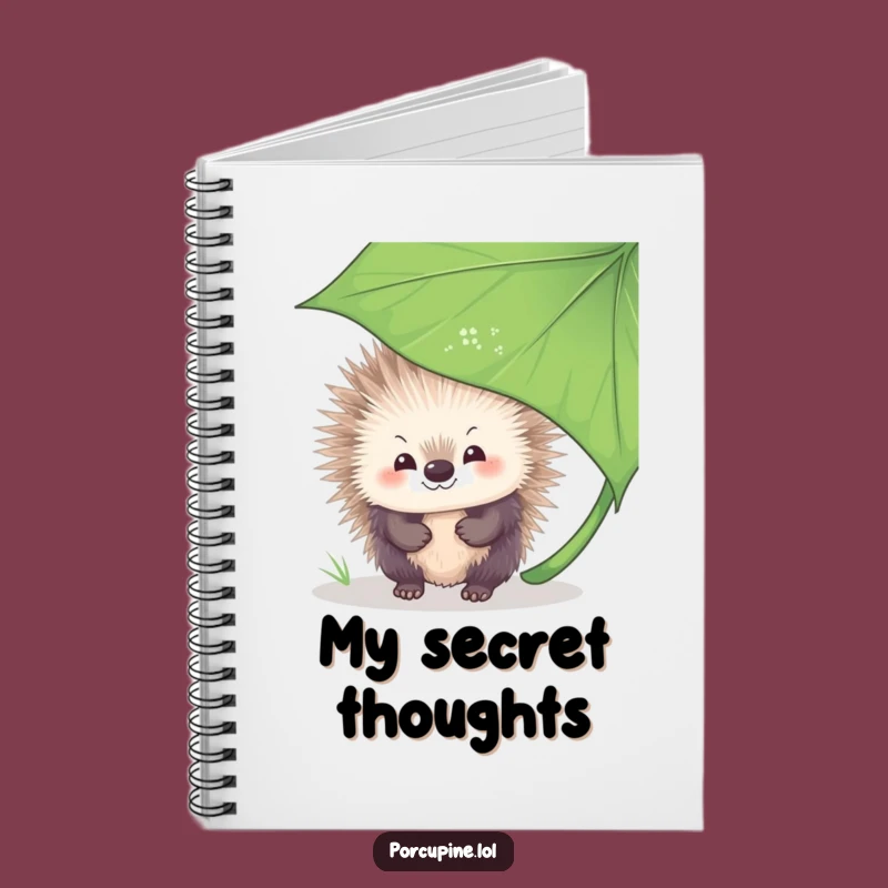 Funny Shy Porcupine Notebook: Jot Down Thoughts with Bashful Flair