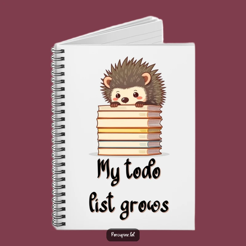 Organized Funny Porcupine File Stack Notebook: Your Companion for Busy Days