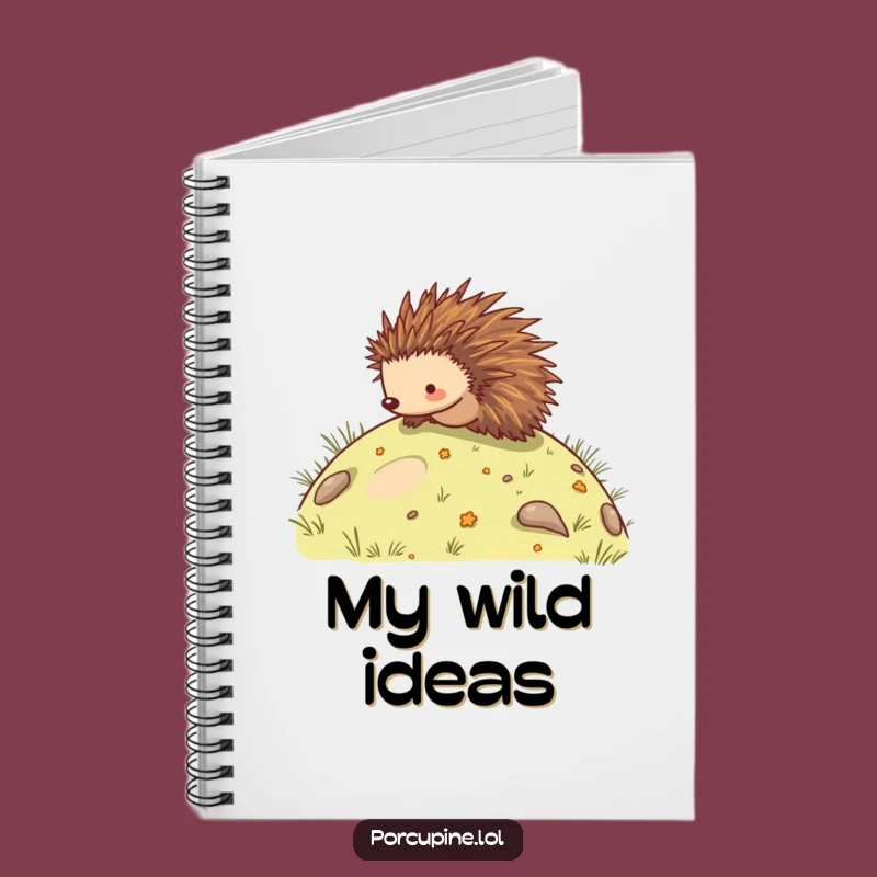 Funny Porcupine Rolling Notebook - Jot Down Laughs & Ideas