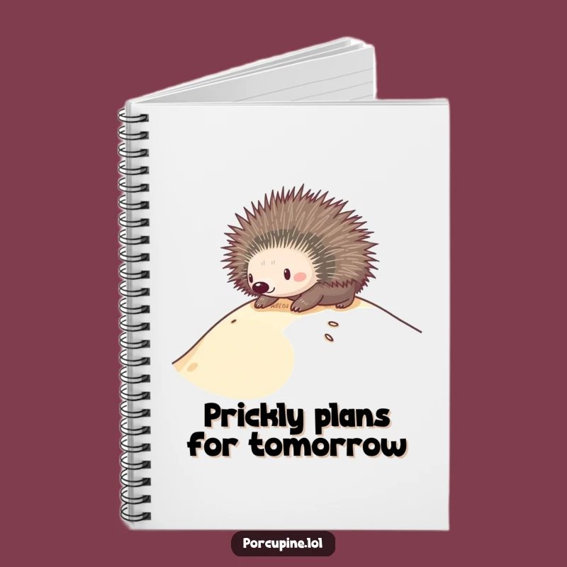 Funny Porcupine Dune Slide Notebook - Jot Down Ideas with Hilarious Porcupine Inspiration