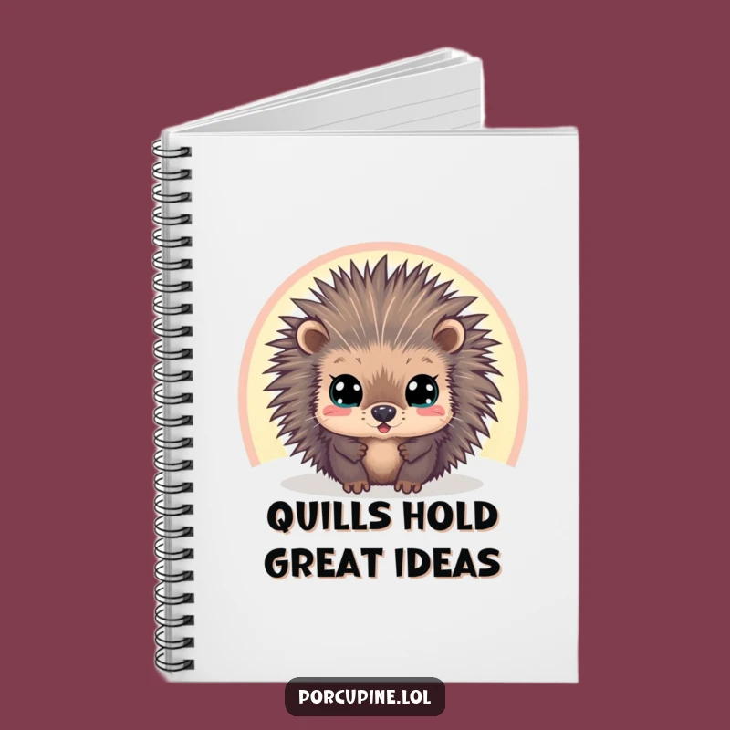 Funny Porcupine Rainbow Notebook: Wide-Eyed Ideas for Hilarious Note-Taking