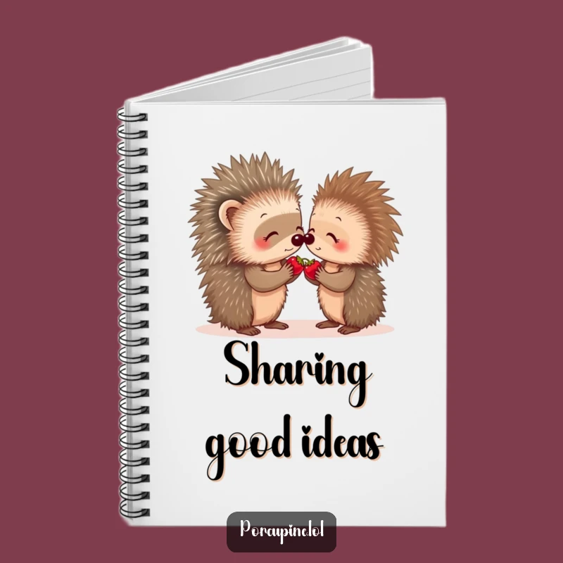 Funny Porcupine Berry Share Notebook: Jot Down Kind Thoughts Gift