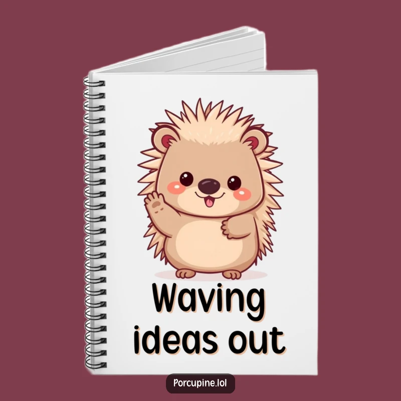 Funny Kawaii Porcupine Notebook: Cheerful Prickles Journal