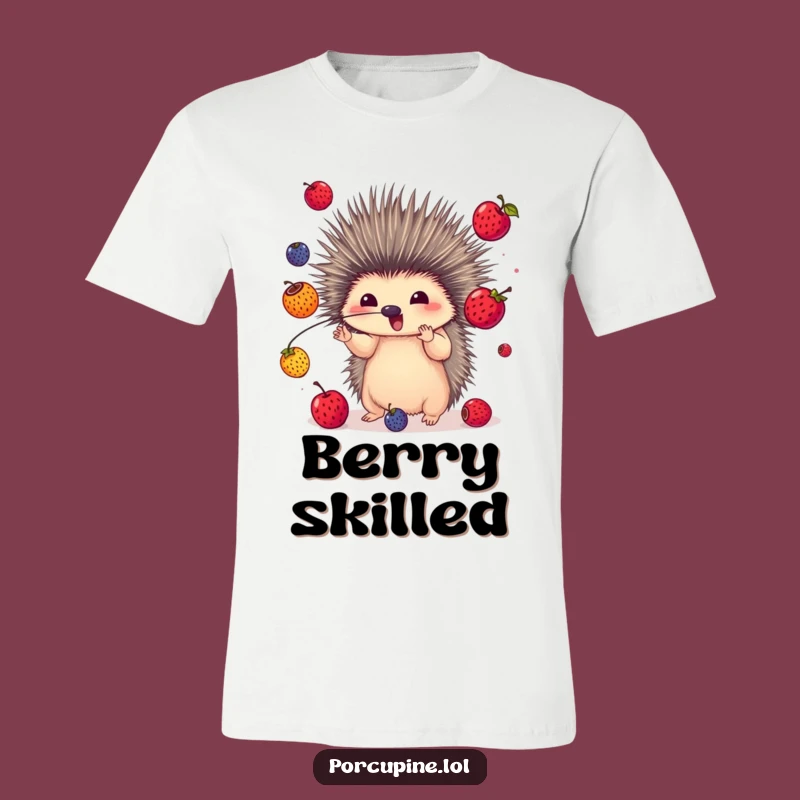Funny Juggling Porcupine T-Shirt: Wear Your Colorful Talents Hilariously