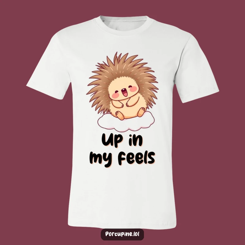 Funny Porcupine Cloud T-Shirt: Cute and happy design for ultimate comfort
