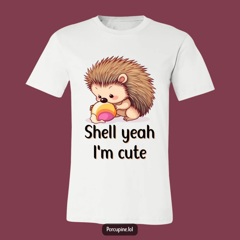 Funny Seashell Porcupine T-Shirt: Hilarious Beach Discoveries!