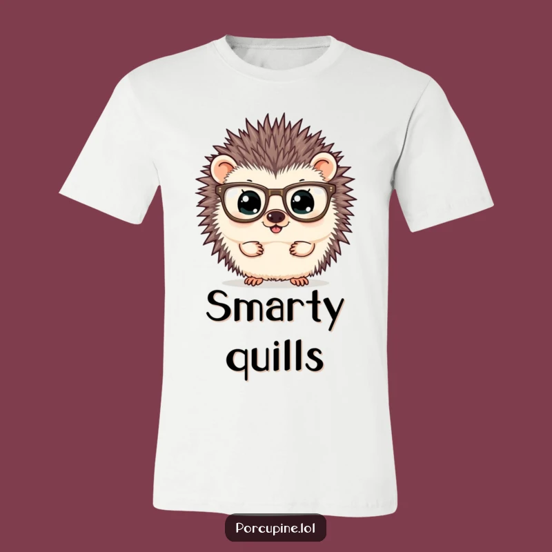 Funny Curious Porcupine T-Shirt: Wear Your Intellect with Hilarious Style