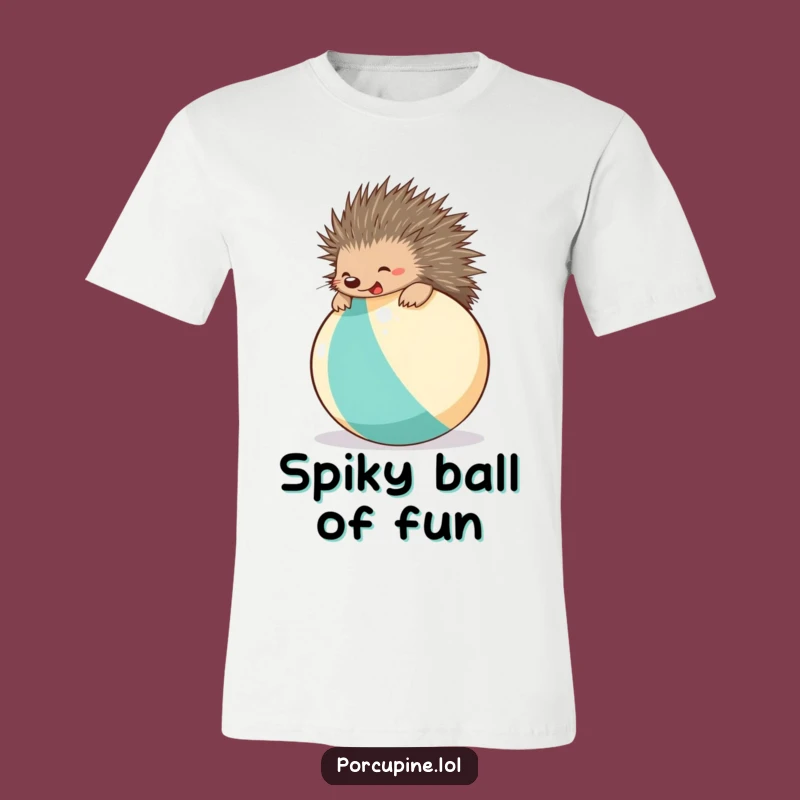 Funny Porcupine Beach Ball T-Shirt: Hilarious Gift for Party Animals!