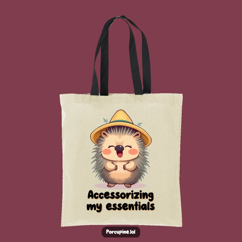 Funny Porcupine Hat Tote Bag - Carry Your Essentials with This Adorable Accessory