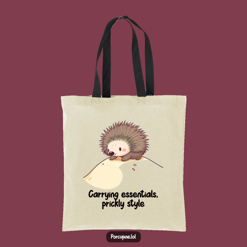 Funny Porcupine Dune Slide Tote Bag - Carry Your Laughs in Style and Comfort