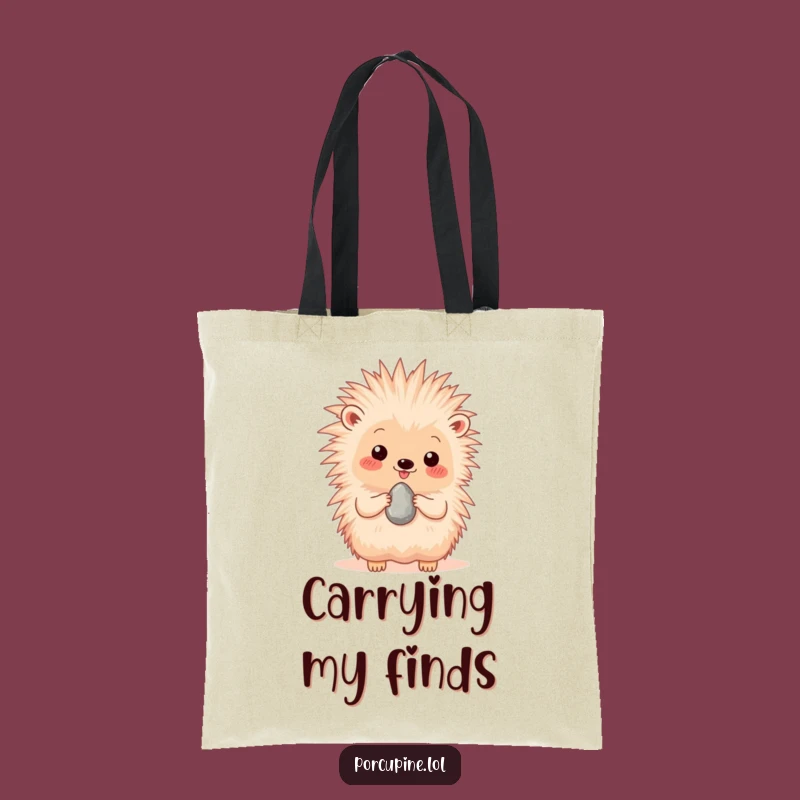 Funny Porcupine Pebble Presenting Tote Bag - Chic Accessory for Thoughtful Errands