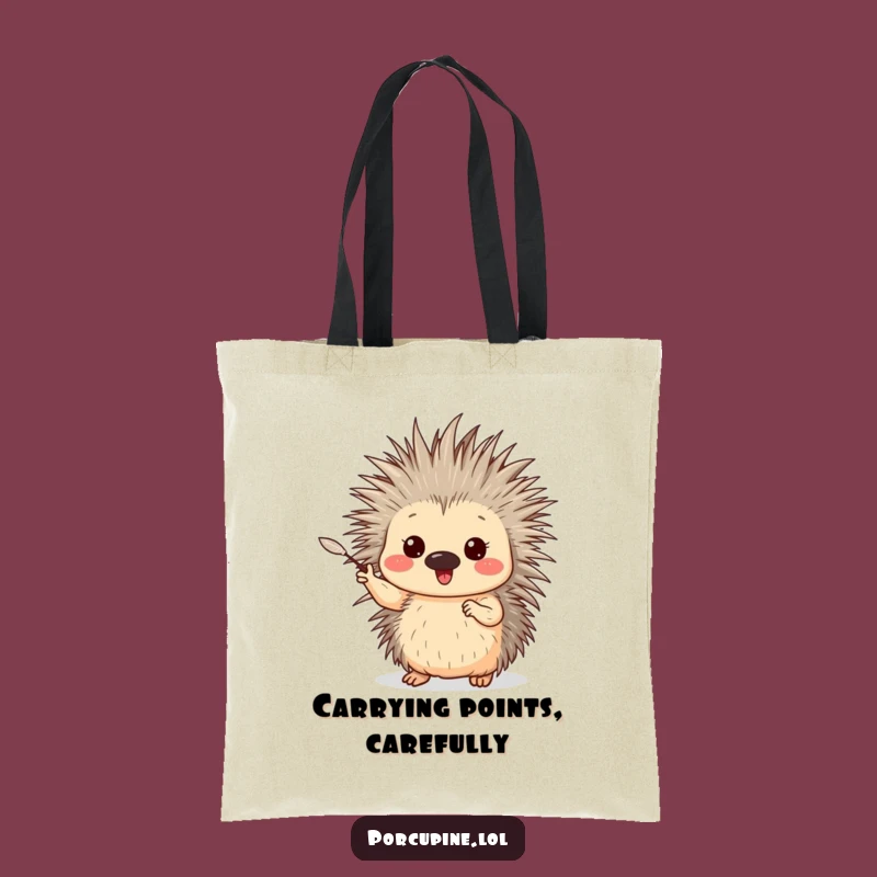 Funny Porcupine Enthusiast Tote Bag: Carry Your Enthusiasm Hilariously!