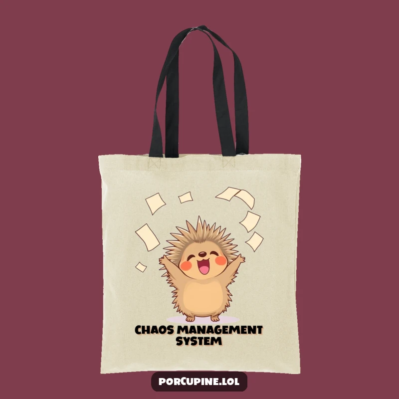 Stylish Funny Porcupine Paper Toss Tote Bag: Carry Your Essentials with Joy