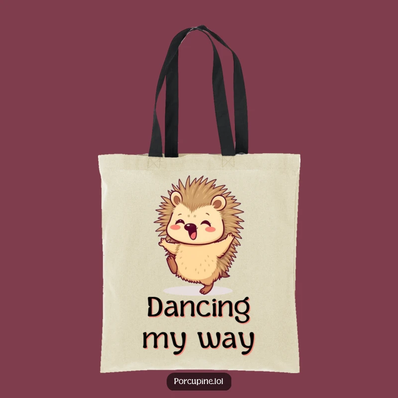 Funny Porcupine Dance Tote Bag: Carry Your Fun Wherever You Go with Style